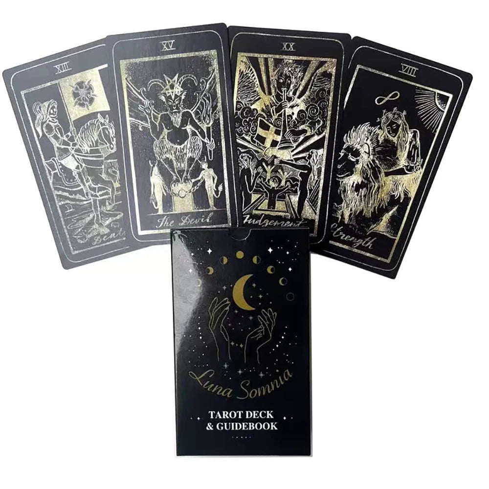 Luna Somnia Tarot Deck – 78 Celestial Cards for Witchy Divination, Astrology, and Starry Dream Readings