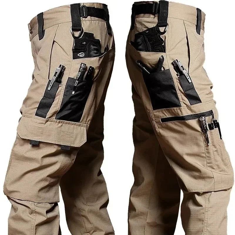 Men’s Tactical Cargo Work Pants – Waterproof Multi-Pocket Outdoor Hiking Trousers