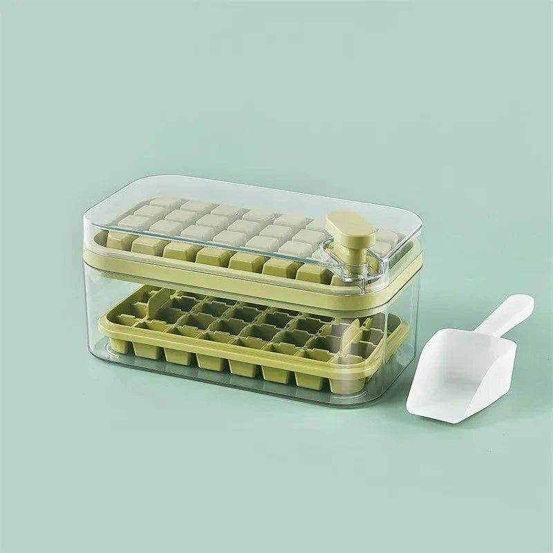 One-Touch Ice Tray with Lid – Easy-Release, Large Capacity & Food-Grade Safe