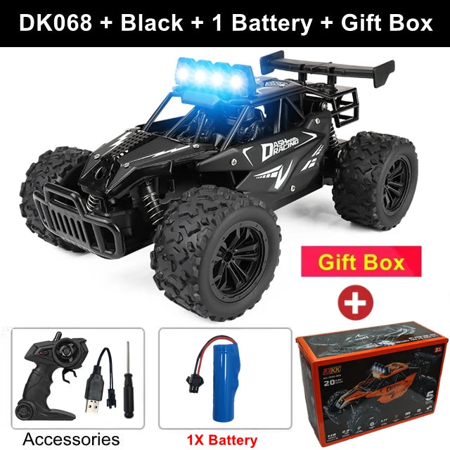 1:16 Remote Control Drift Racing Car – 2.4G Off-Road High-Speed Alloy RC Truck with LED Lights, Climbing Vehicle Toy for Kids