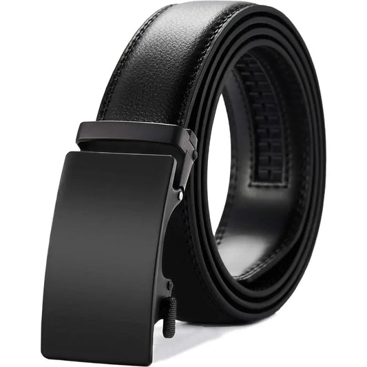 Men’s Leather Ratchet Belt – Micro-Adjustable Dress Belt for Perfect Fit with 1 3/8” Width