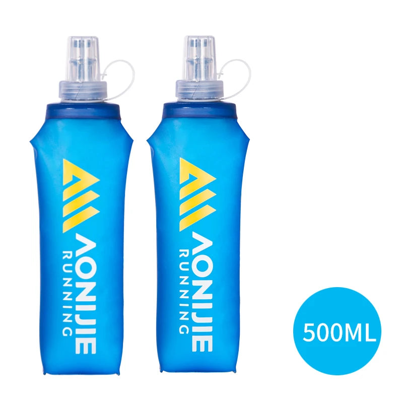 AONIJIE SD30 Soft Water Flasks – 2-Pack (250ml & 500ml), Collapsible TPU Bottles, BPA-Free for Running & Hydration Packs