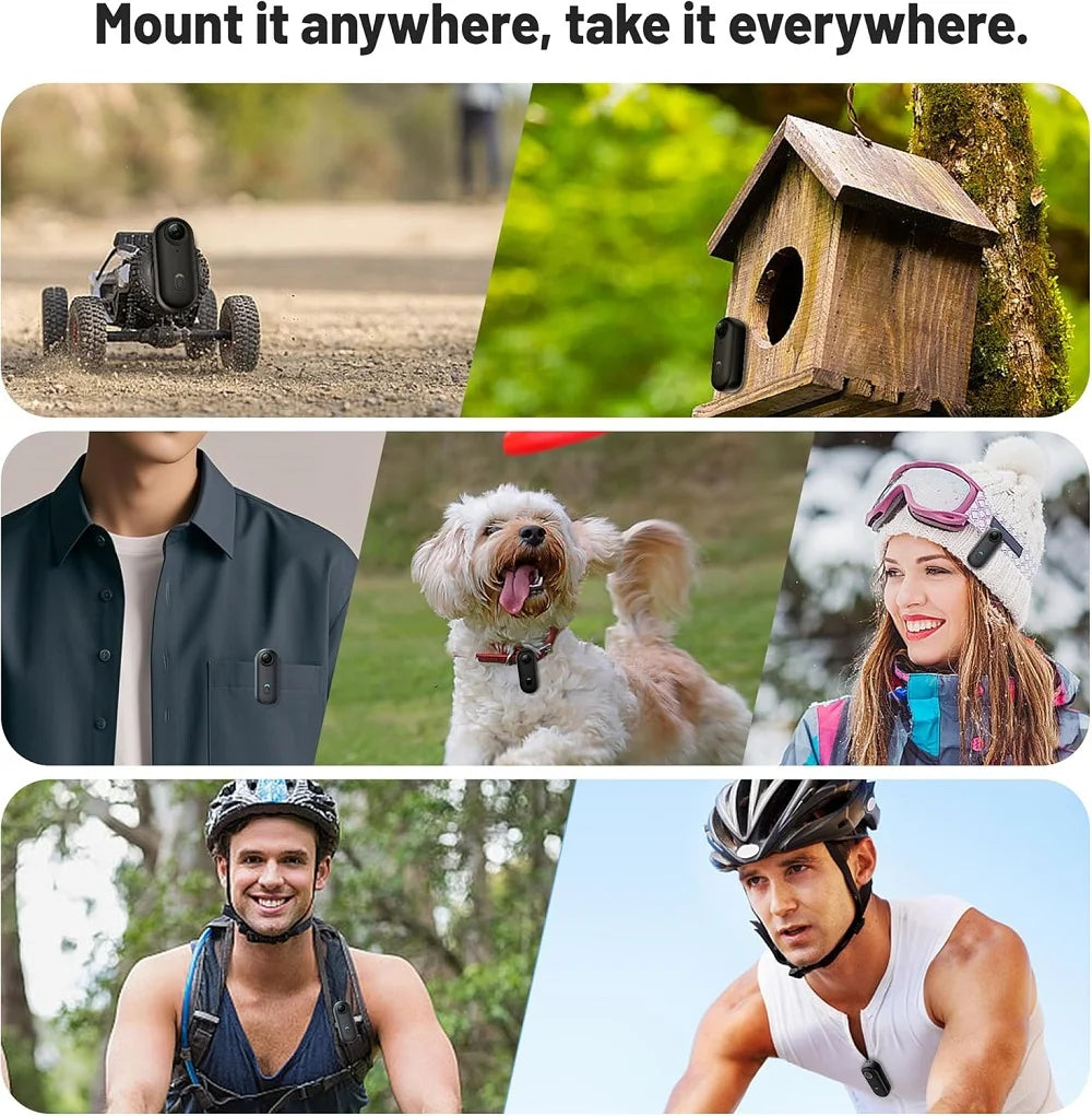 4K Wireless Pet Collar Camera – HD Video Recording Action Cam for Dogs & Cats, Outdoor Adventure or Gift Idea
