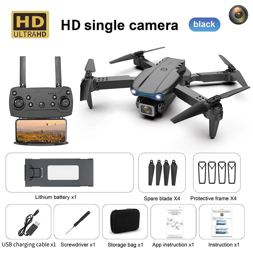 E99 K3 Pro Dual Camera Drone – Obstacle Avoidance RC Quadcopter with Remote Control