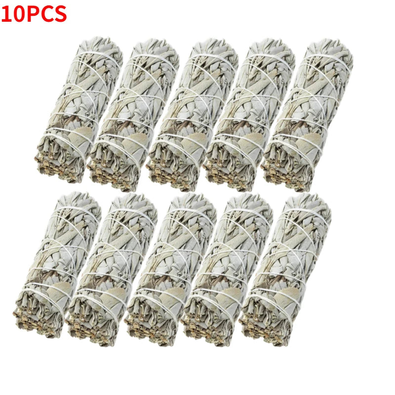 Natural White Sage Smudge Sticks (1–40 PCS) – California Pure Leaf Incense for Spiritual & Home Cleansing