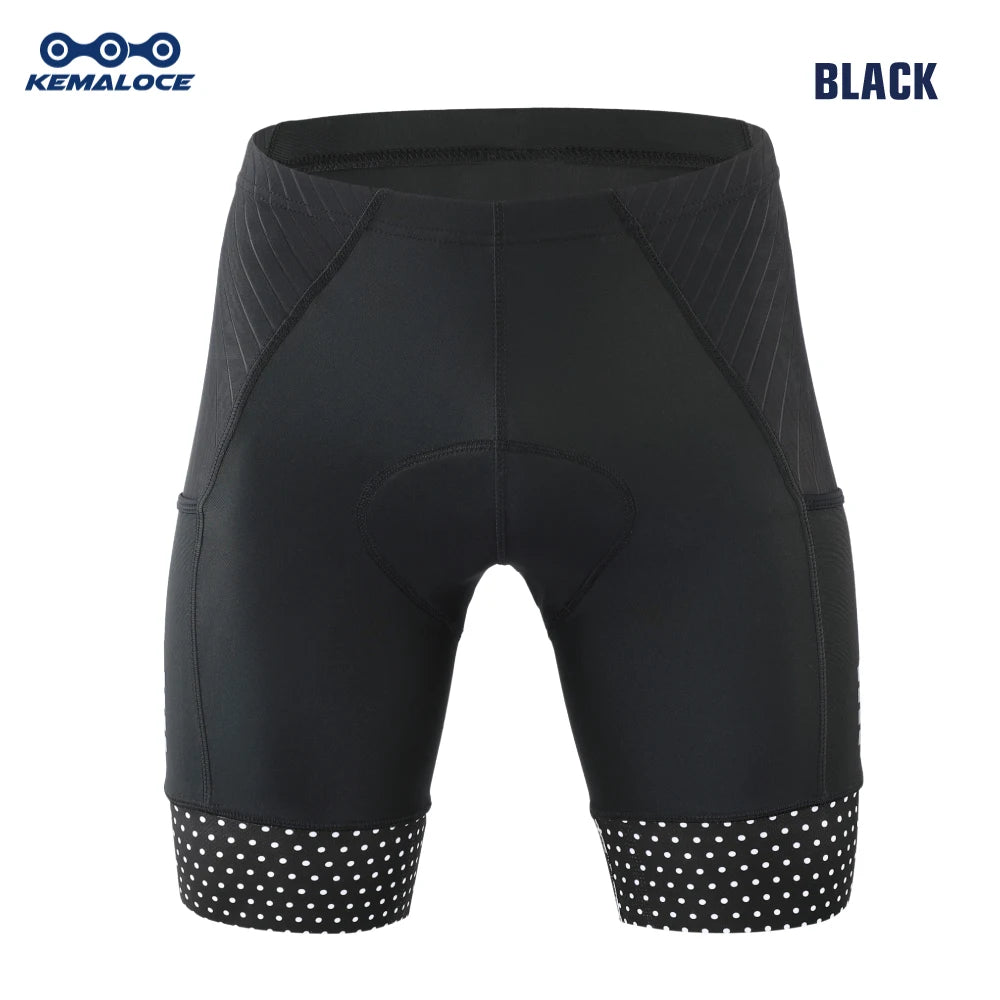 Men’s Cycling Shorts – Padded Compression Bike Shorts with Gel Pad & Reflective Details for Road Racing