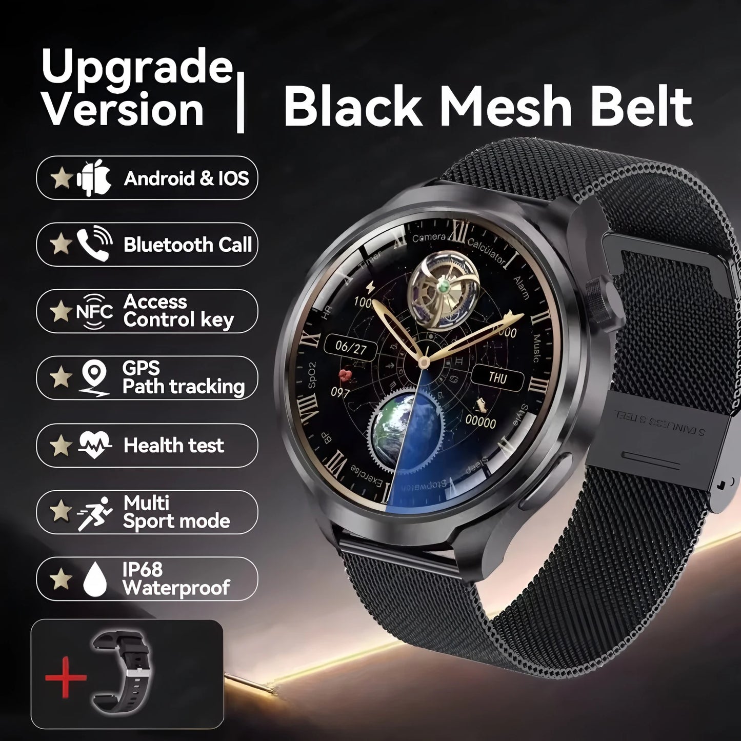 Stay Connected & Fit: Stunning AMOLED Smartwatch for Android & iOS