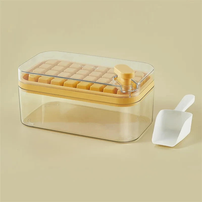 One-Touch Ice Tray with Lid – Easy-Release, Large Capacity & Food-Grade Safe