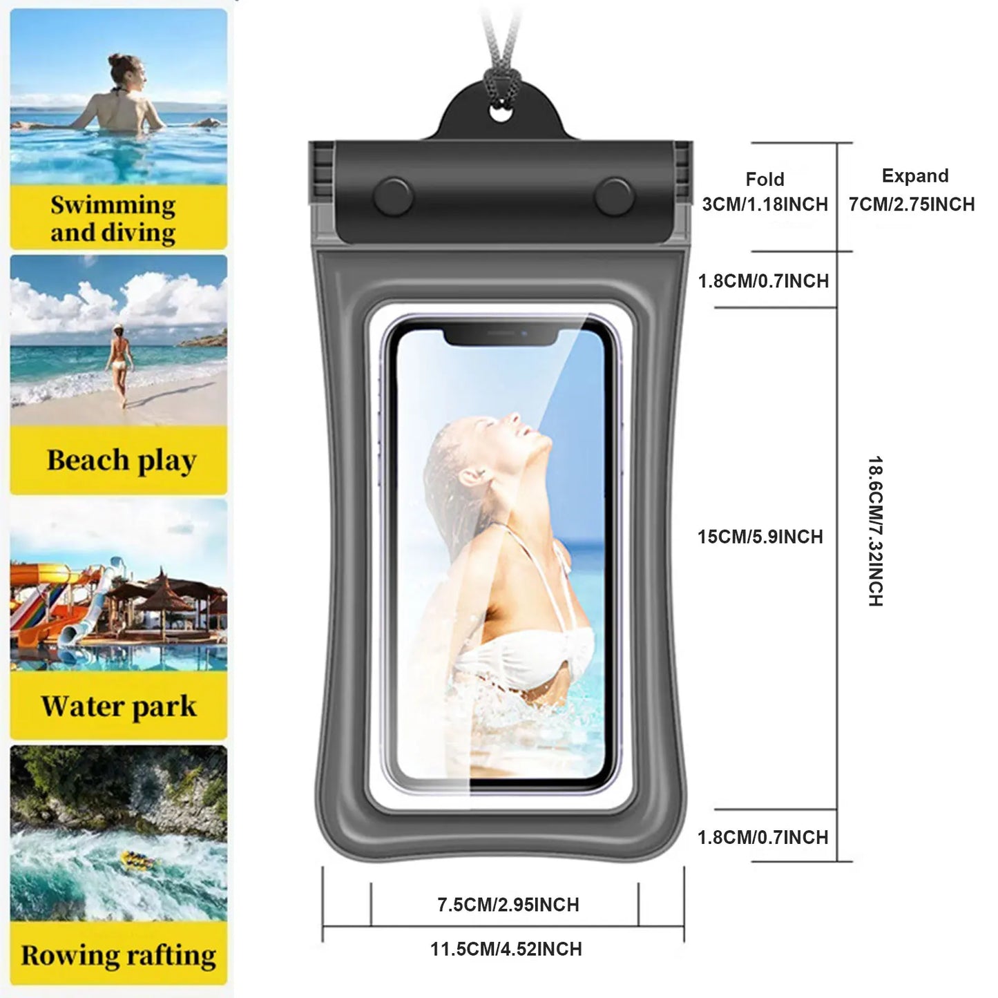Waterproof Phone Case for Underwater Adventures – Fits Devices Up to 7 Inches