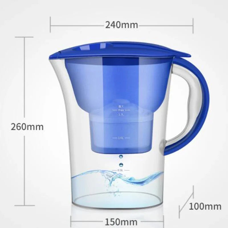2.5L Water Purifier Pitcher – 4-Layer Filtration System | Clean & Fresh Drinking Water for Home or Office