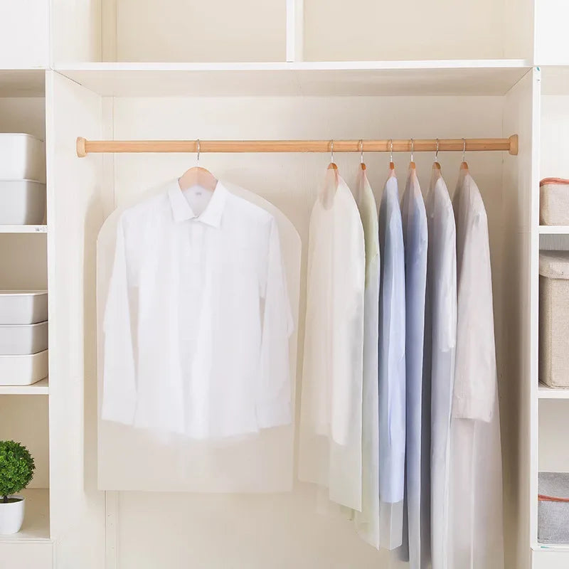 Transparent Garment Dust Cover Bag – Hanging Wardrobe Organizer for Suits, Dresses, Coats & Clothes
