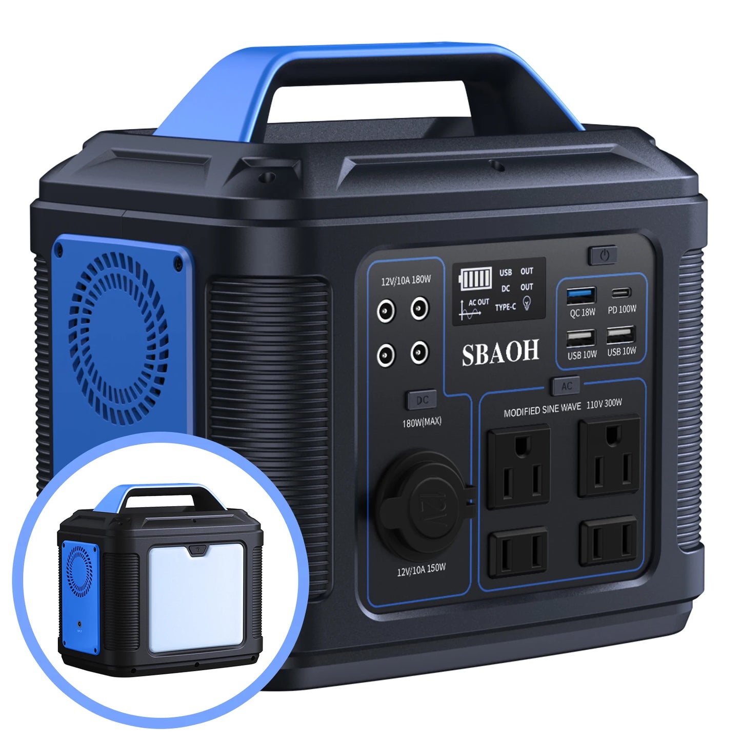 Compact Power, Big Performance: 300W Portable Solar Generator with USB-C PD & AC Outlet