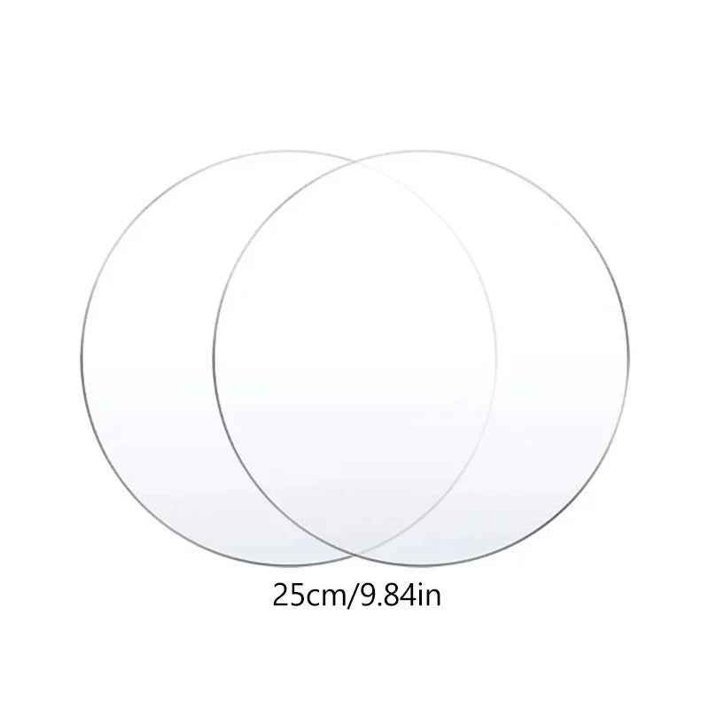 4/6/8/10inch Acrylic Round Cake Disc 2pcs Cake Board Reusable Happy Birthday Cake Base Plate DIY Cakes Tools