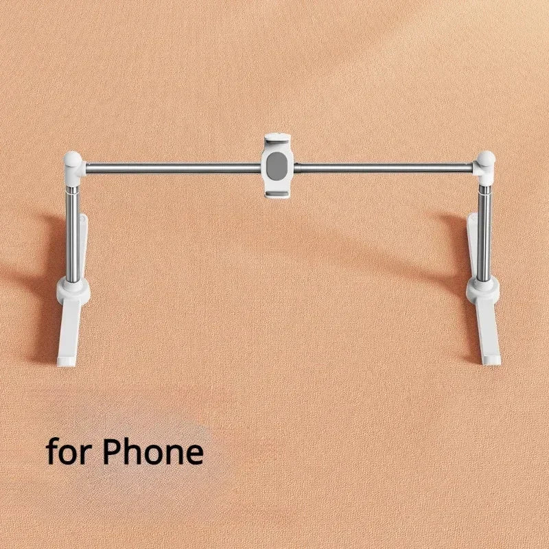 Adjustable Phone & Tablet Holder – Foldable Desktop Stand for Bed, Sofa, or Office Use