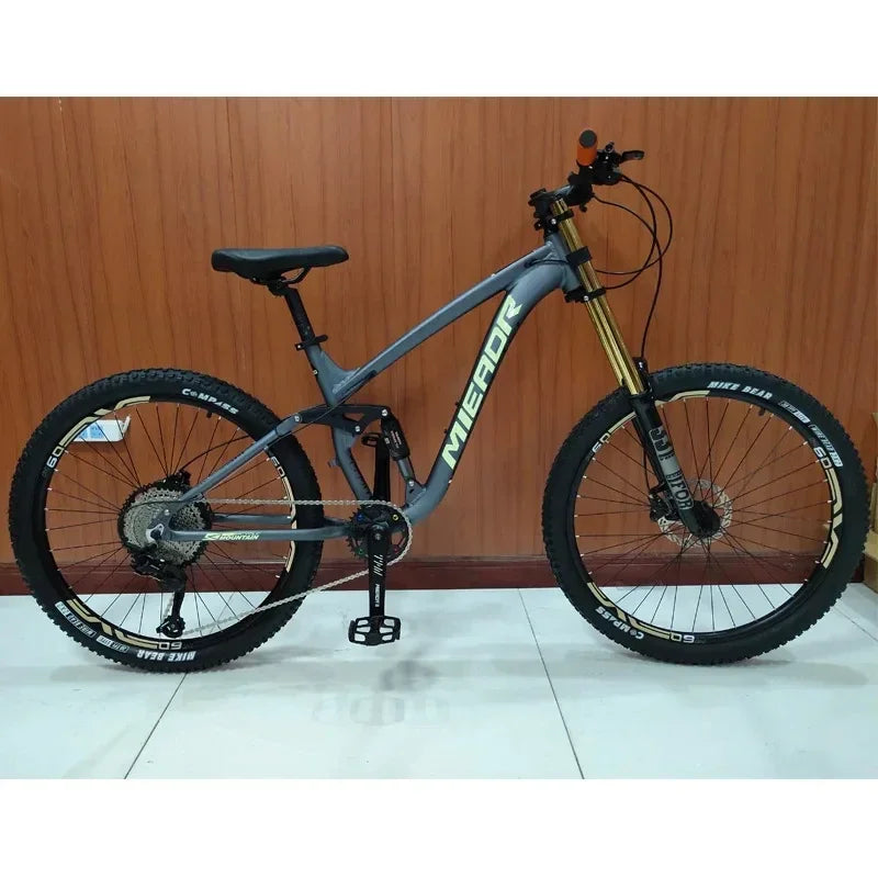 26/27.5-Inch Full Suspension Mountain Bike – 11-Speed Soft Tail with Hydraulic Brakes for Adults