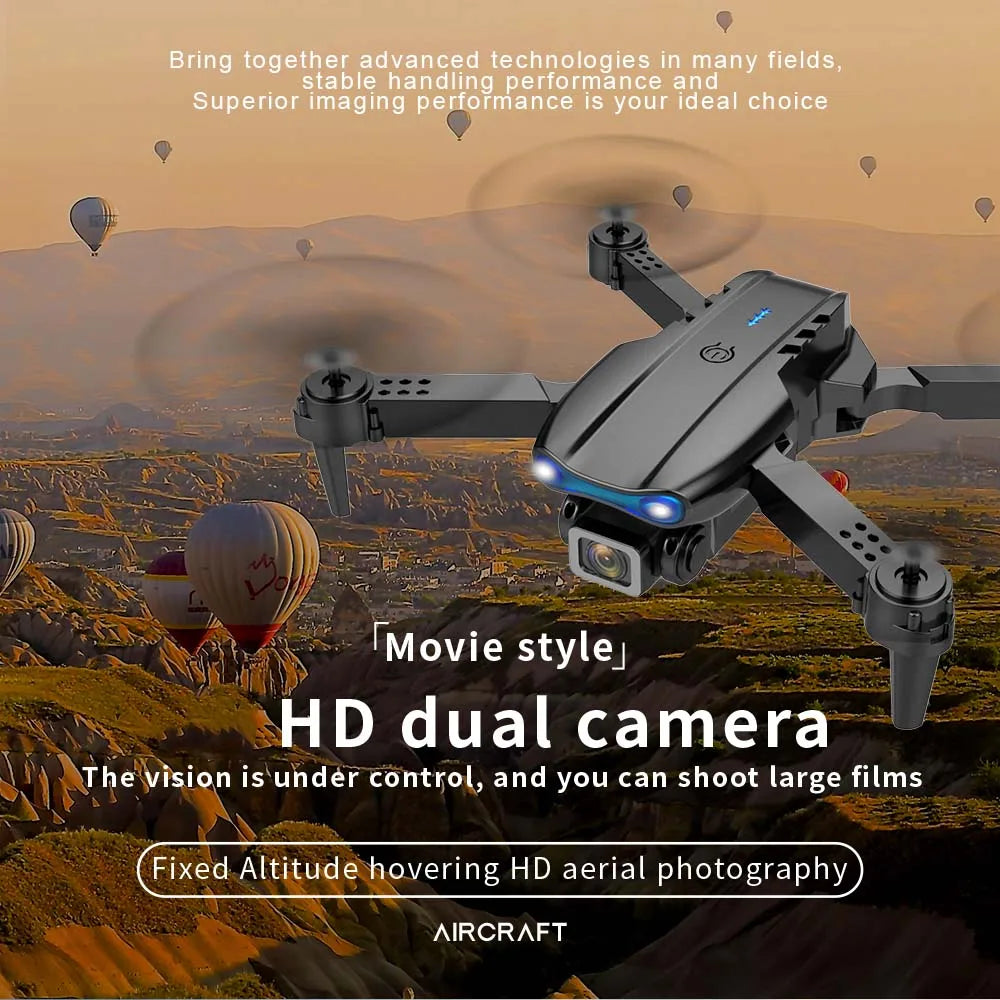 E99 K3 Pro Dual Camera Drone – Obstacle Avoidance RC Quadcopter with Remote Control