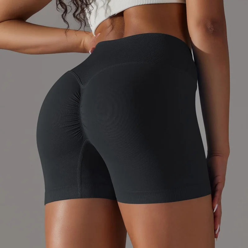 3-Pack Women’s High-Waist Scrunch Butt Yoga Shorts – Peach-Lift Design, Breathable & Stretchy Biker Workout Set