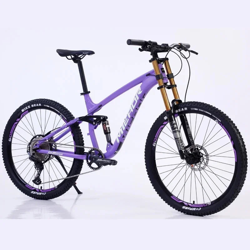 26/27.5-Inch Full Suspension Mountain Bike – 11-Speed Soft Tail with Hydraulic Brakes for Adults