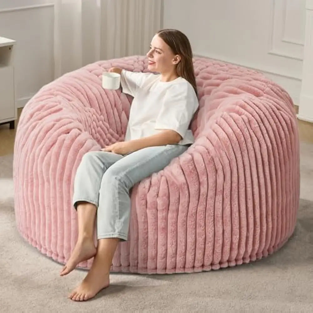 Ultimate Chill Spot: Oversized Ergonomic Bean Bag for Gaming & Lounging