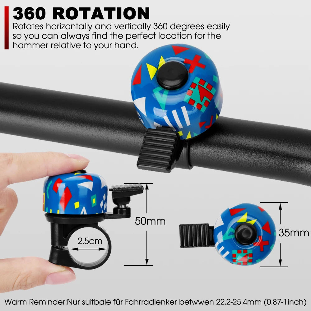 Alloy Bicycle Bell – Loud Metal Sound Alarm for Mountain & Road Bikes, Handlebar Safety Ring