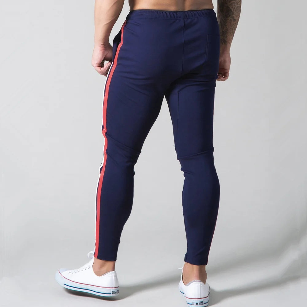 Men’s Skinny Jogger Sweatpants – Cotton Fitness Track Pants for Running & Training