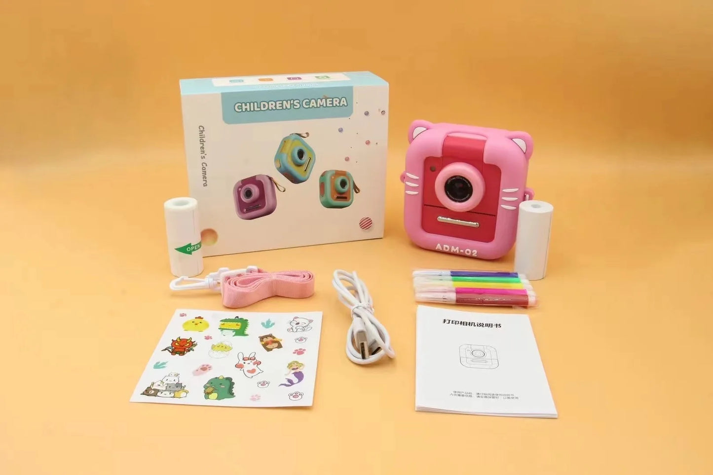 Kids Instant Print Digital Camera – Mini Portable Photography & Video Camera with Thermal Printing for Holiday & Birthday Gifts