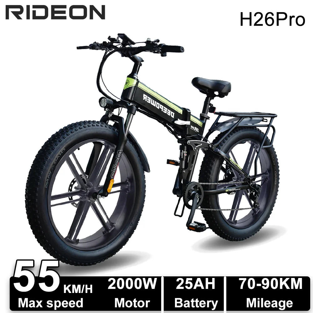 Conquer Any Terrain: 2000W Fat Tire Electric Bike with 48V Battery for Off-Road Adventures