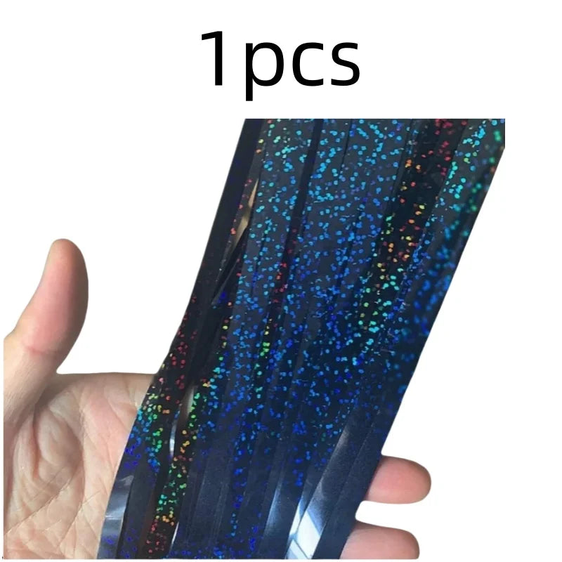 2-Pack Metallic Tinsel Fringe Curtains – 2x1M Glitter Party Backdrops for Birthday, Wedding, Bachelorette & Event Decor