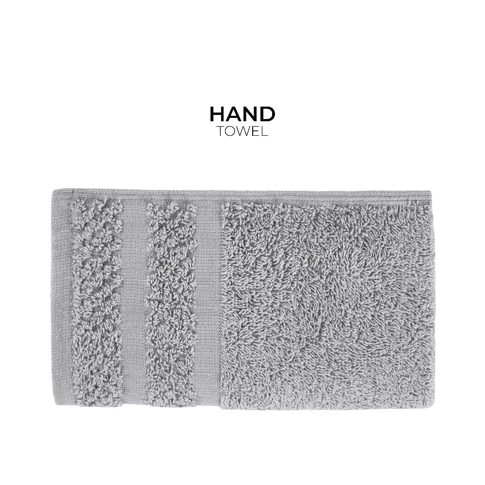 10-Piece Cotton Towel Set – Soft, Quick-Dry & Durable with Textured Border