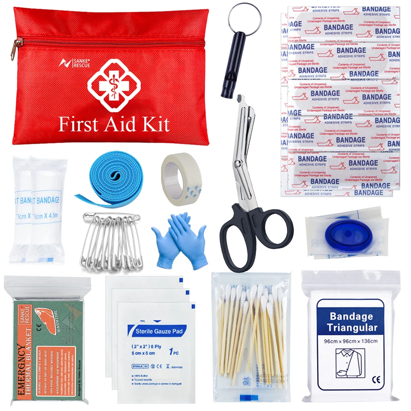 Tactical First Aid Kit – Compact EDC Survival Medical Bag for Car, Camping & Emergency Use