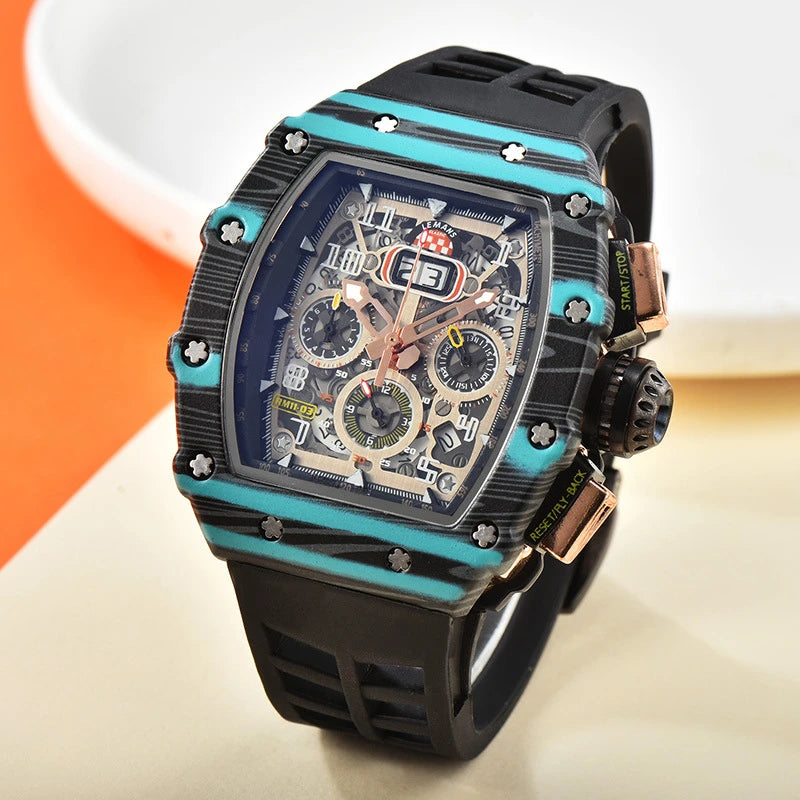 New Generation Sports Business Watch – Hollow Design, Mechanical Quartz, Small Three-Disc Display