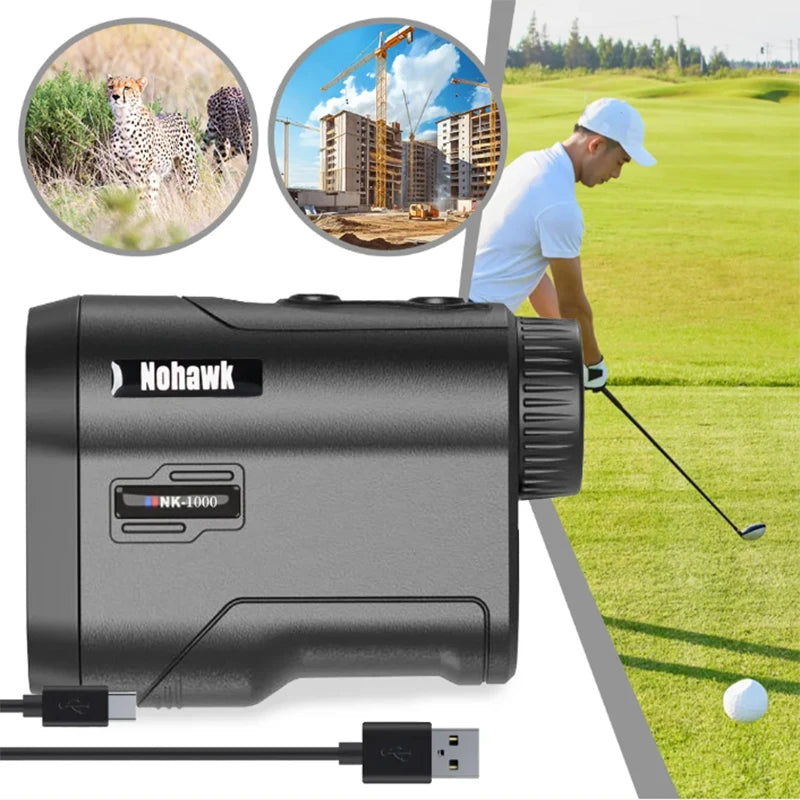 1000M Multifunctional Hunting Rangefinder – USB-C Rechargeable Monocular Telescope for Hunting & Golf