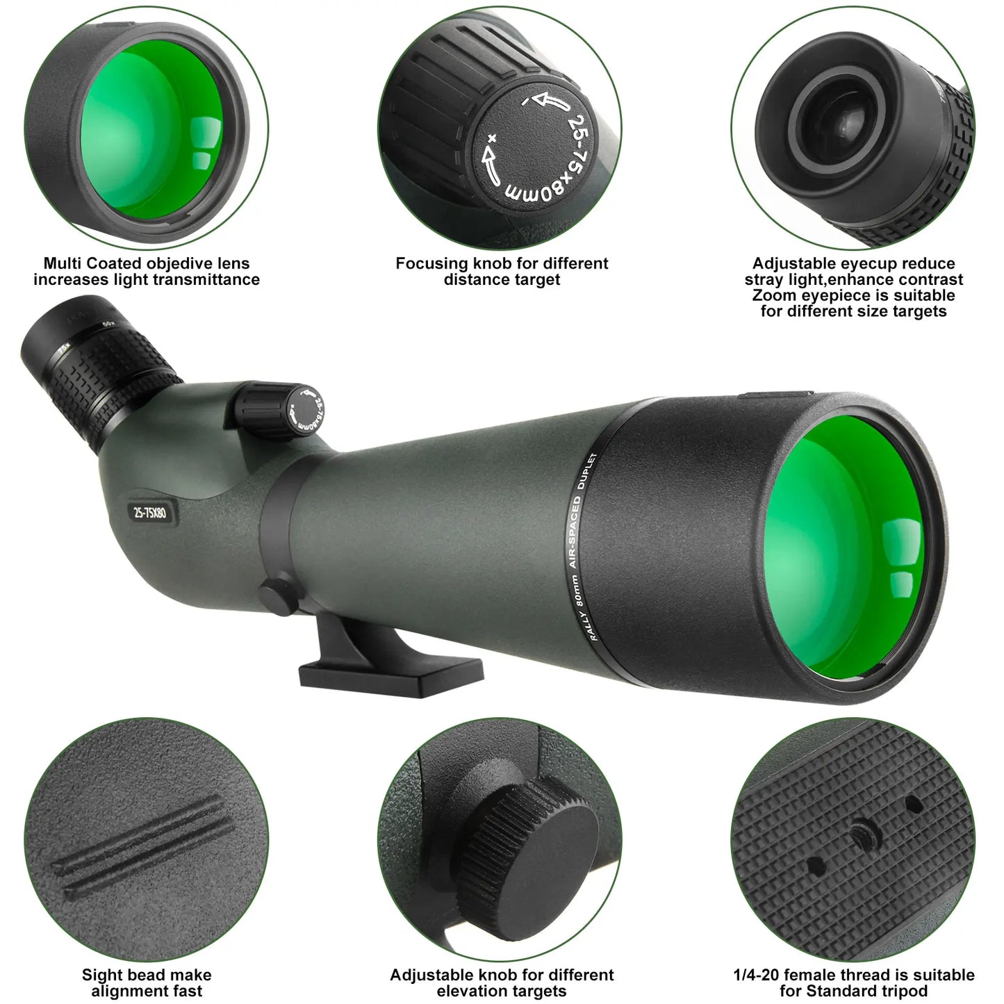 See Farther, Clearer: High-Powered Zoom Spotting Scope with Tripod & Phone Adapter