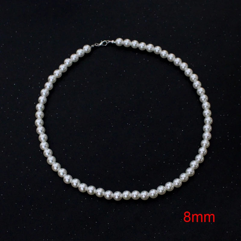 Timeless Elegance: Classic White Pearl Choker Necklace – Handmade Vintage Style