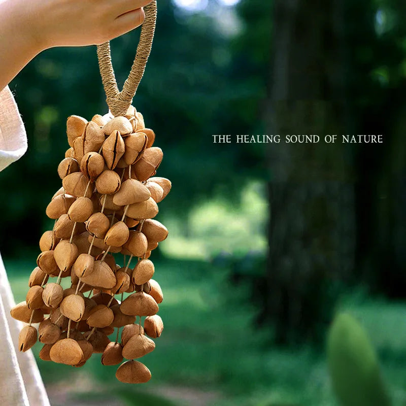 Handmade Nut Shell Handbell Bracelet – Natural Sound Healing & Yoga Instrument