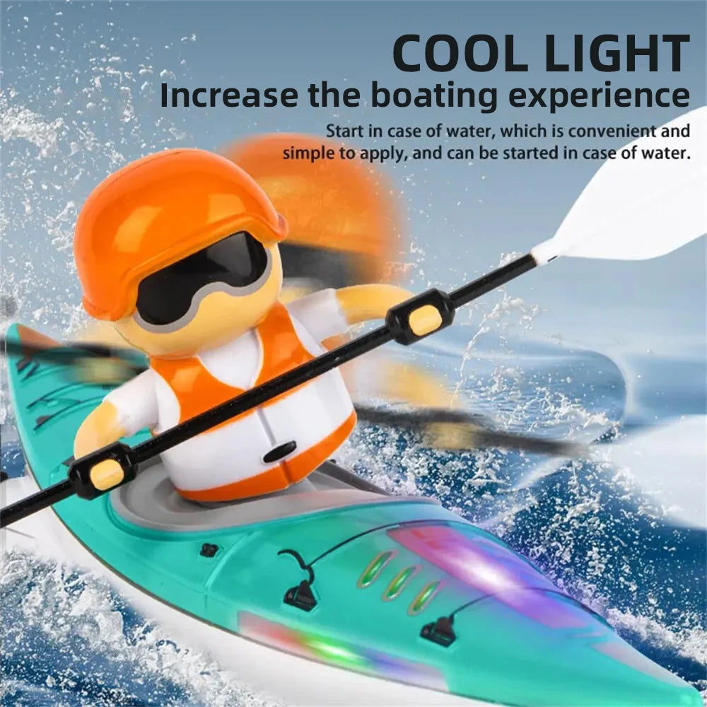 RC Kayak Racing Boat – Remote Control Water Battle Speedboat Toy for Kids, Outdoor Paddling Game Gift for Boys & Girls