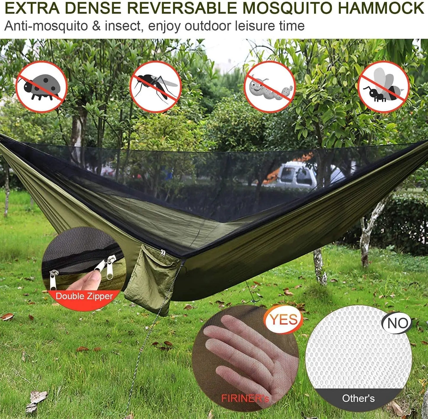 šļø Camping Hammock with Rain Shelter ā Portable Outdoor Tent for One or Two People