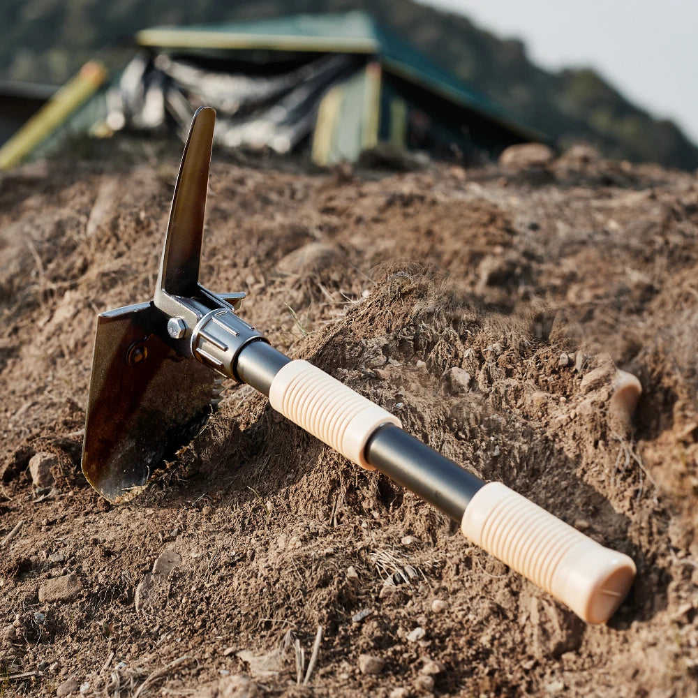 Swiss Tech 3-in-1 Ultralight Folding Shovel – Mini EDC Multi-Tool for Outdoor Camping, Hiking & Gardening