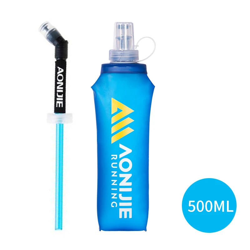 AONIJIE SD30 Soft Water Flasks – 2-Pack (250ml & 500ml), Collapsible TPU Bottles, BPA-Free for Running & Hydration Packs