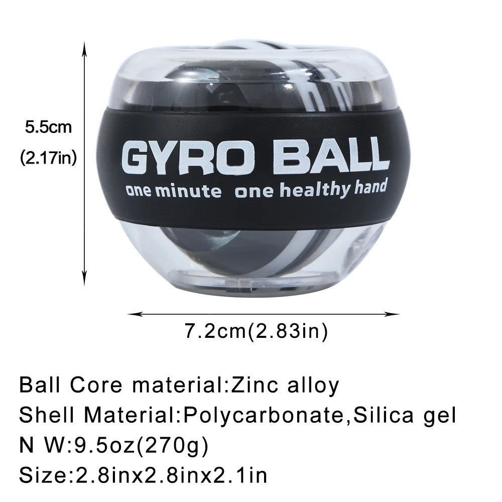 Self-Starting Gyro Ball Power Trainer – Wrist & Forearm Strengthening Device for Arms, Fingers & Muscle Recovery