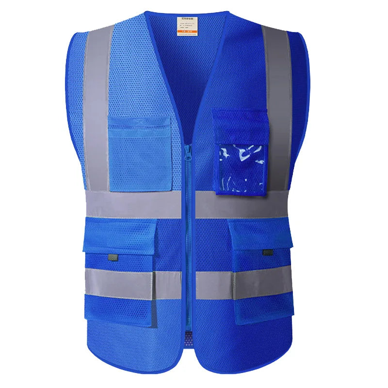 Reflective Safety Vest with Breathable Mesh – Ideal for Night Driving, Camping & Outdoor Activities