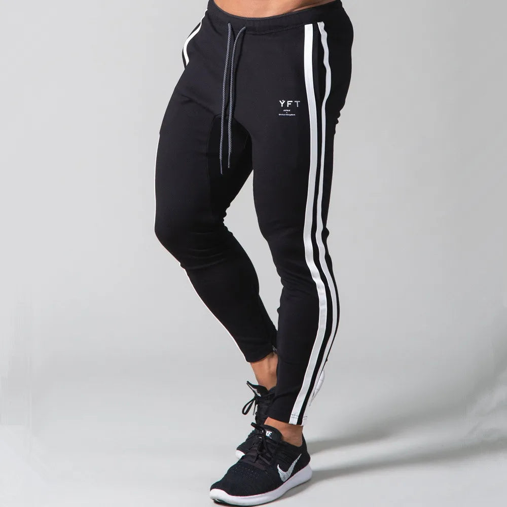 Men’s Skinny Jogger Sweatpants – Cotton Fitness Track Pants for Running & Training