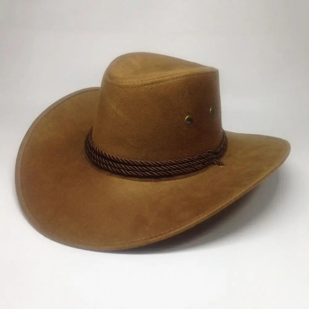 Vintage Western Cowboy Hat – Wide Brim Unisex Hat for Men & Women, Classic Style for Outdoors, Festivals & Everyday Flair