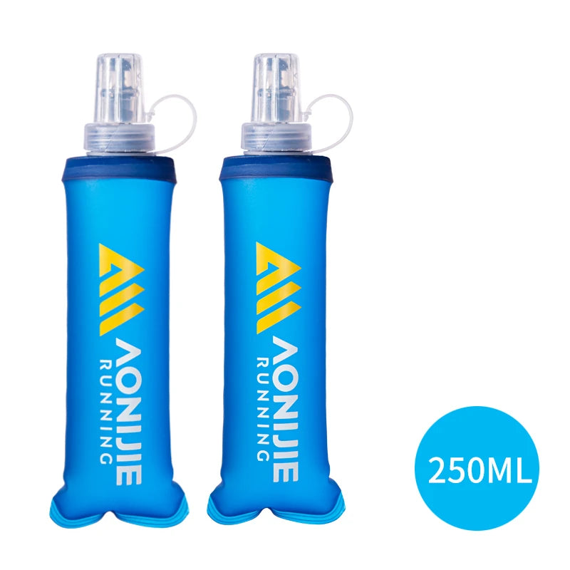 AONIJIE SD30 Soft Water Flasks – 2-Pack (250ml & 500ml), Collapsible TPU Bottles, BPA-Free for Running & Hydration Packs