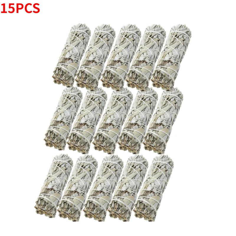 Natural White Sage Smudge Sticks (1–40 PCS) – California Pure Leaf Incense for Spiritual & Home Cleansing