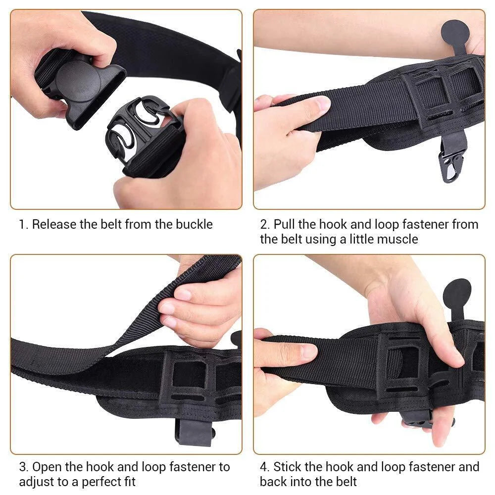 Adjustable Tactical Belt with Padded Molle System – Quick-Release Outdoor Nylon Waist Belt for Hunting & Sports