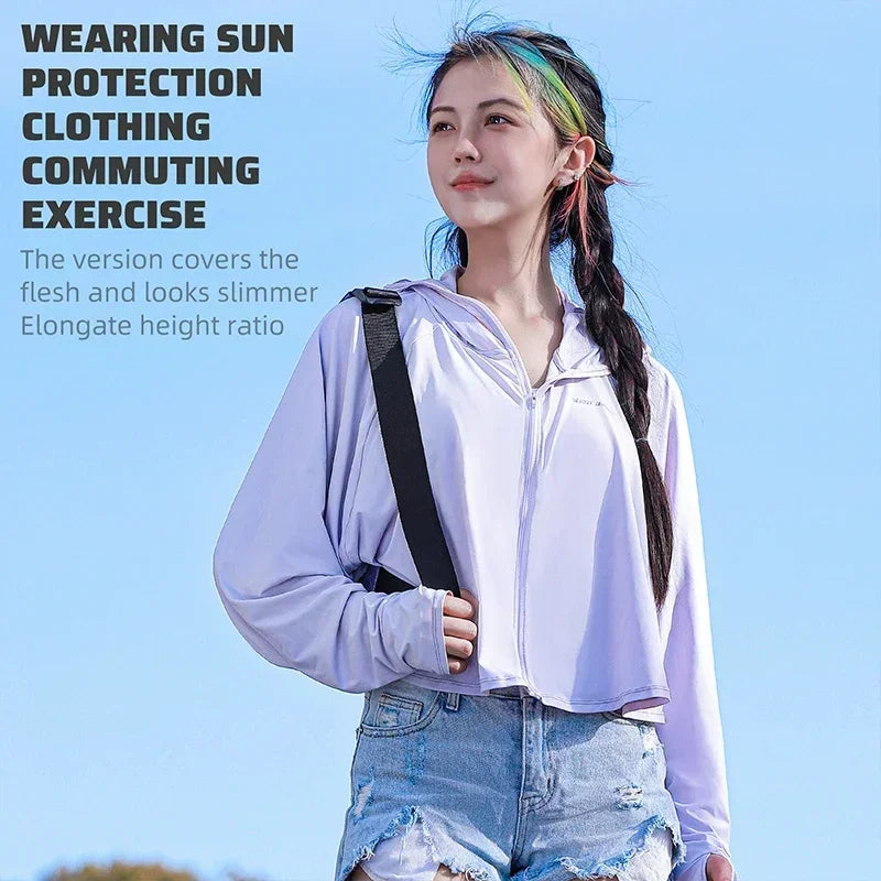 π΄ββοΈ WEST BIKING UPF 50+ UV Sun Protection Hoodie for Women β Ice Silk Outdoor Jacket