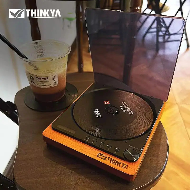 HiFi Wooden CD Player with Bluetooth 5.1 – USB Lossless Playback, Digital Optical Output, Infrared Remote Control