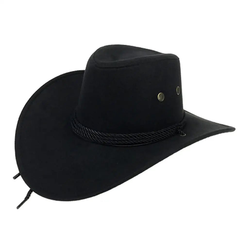 Vintage Western Cowboy Hat – Wide Brim Unisex Hat for Men & Women, Classic Style for Outdoors, Festivals & Everyday Flair