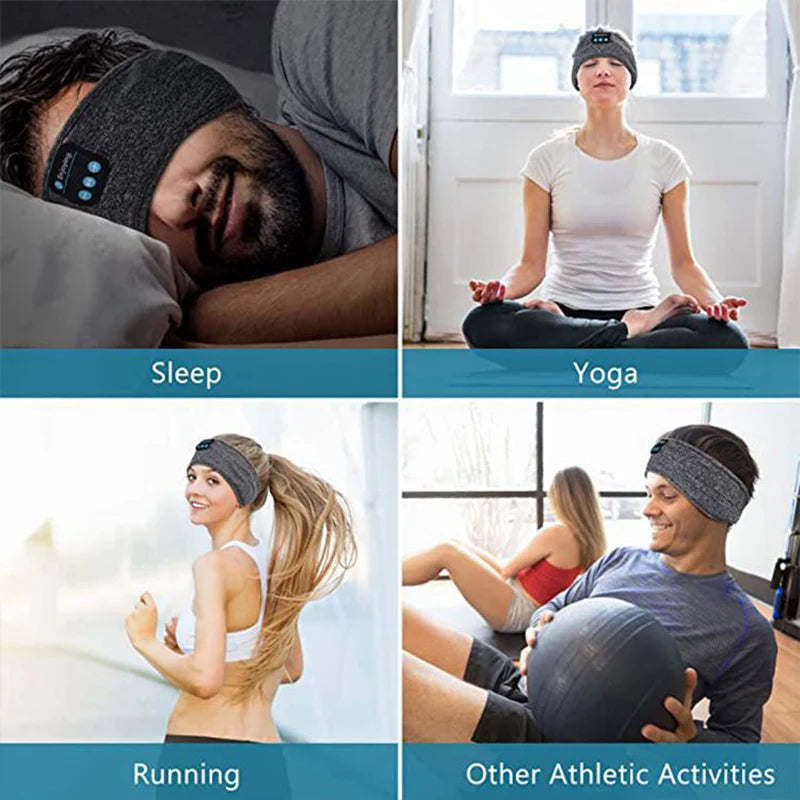 Wireless Music Headband with Built-In Bluetooth – Sleep, Sweat, or Meditate in Total Comfort